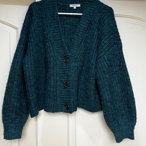 Green madewell cropped sweater